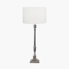 Canterbury  Metal Table Lamp Base with Cream Self Lined Linen shade