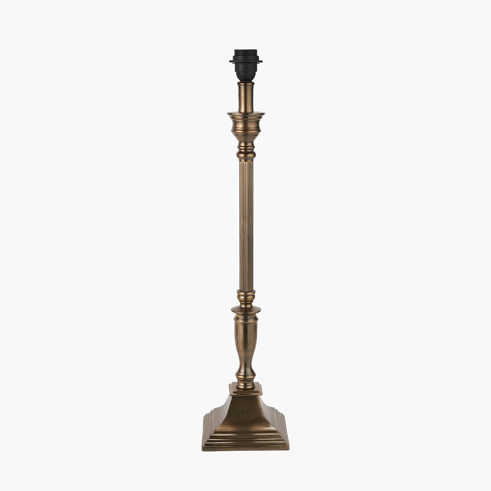 Canterbury Antique Brass Metal Table Lamp  - Base Only