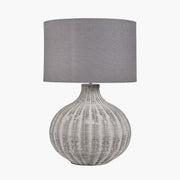 Allona Rattan Table Lamp- Grey/ Black Wash