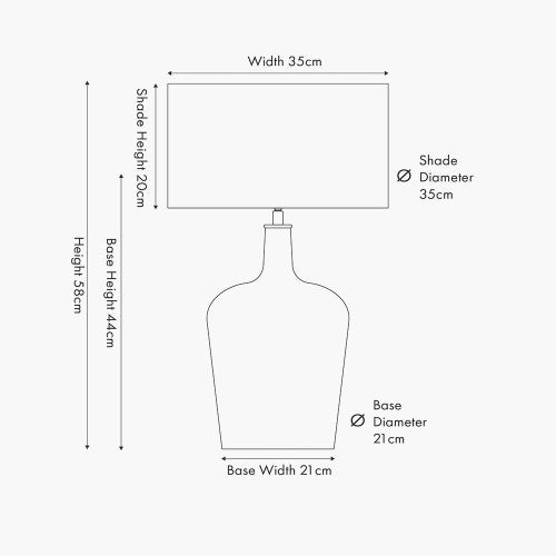 Tamsin Frosted White Glass Table Lamp