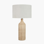 Anika Rattan Bottle Table Lamp- Natural/ Black Finishes