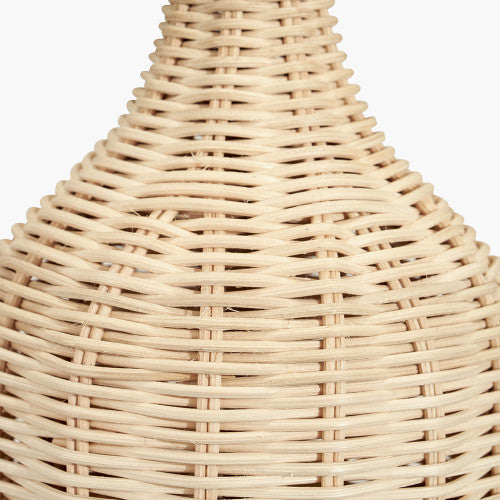 Anika Rattan Bottle Table Lamp- Natural/ Black Finishes