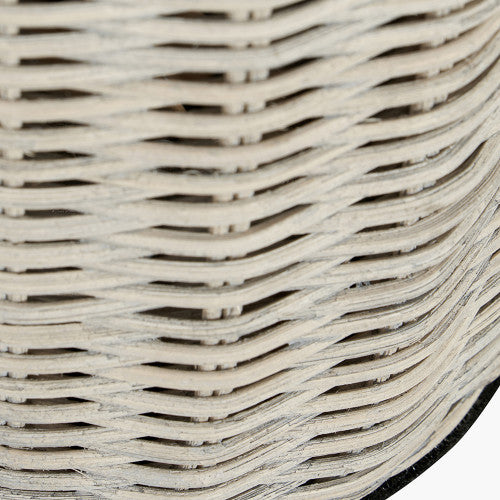 Anika Rattan Bottle Table Lamp- Grey Wash