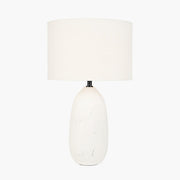 Erika White Vintage Textured Ceramic Table Lamp
