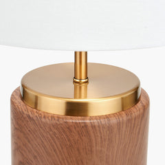 Carrara Wood Effect Ceramic Tall Table Lamp