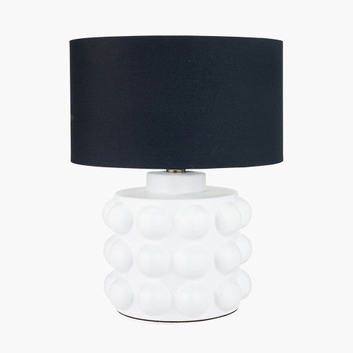 Serenity Table Lamp Base Bobbled Ceramic - White & Black Finishes