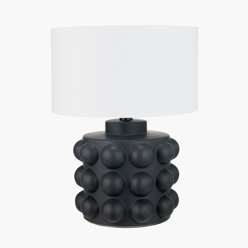 Serenity Table Lamp Base Bobbled Ceramic - White & Black Finishes