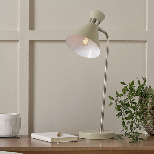 Benedict Table Lamp- Sage Green/ Black Finishes