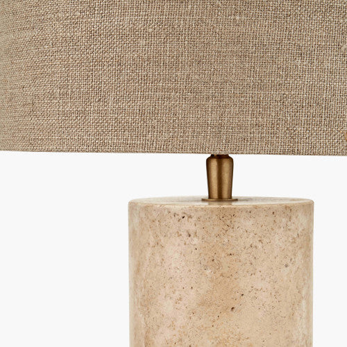 Kanoa Limestone Cylinder Table Lamp