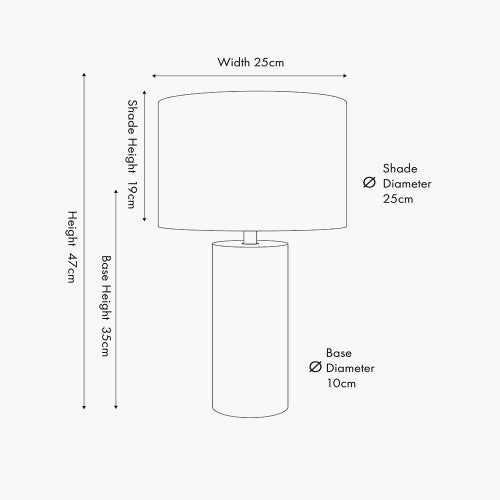 Kanoa Limestone Cylinder Table Lamp