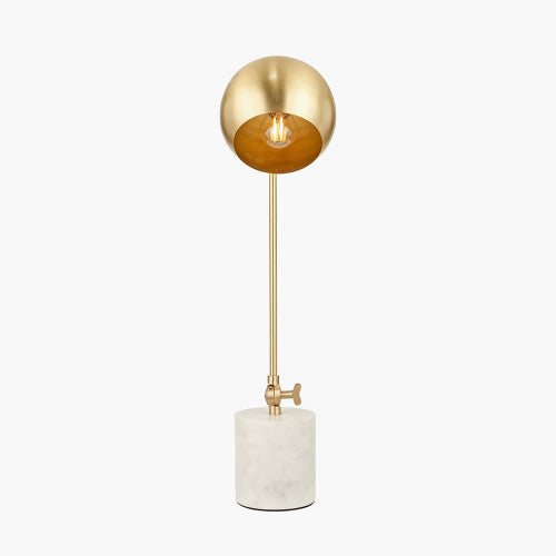 Eloise Gold Metal and Marble Table Lamp