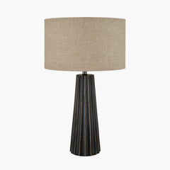 Draydon Table Lamp- Black/ Natural Wash