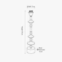 Emilio Matt Black Candlestick Table Lamp Base