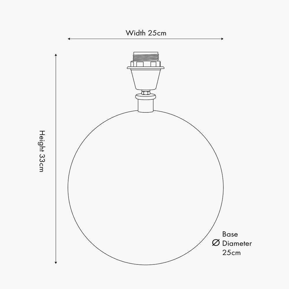 Benio Matt Black Metal Spherical Table Lamp Base - Promotional Offer