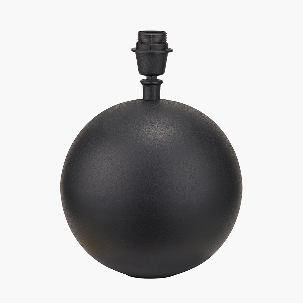 Benio Matt Black Metal Spherical Table Lamp Base - Promotional Offer