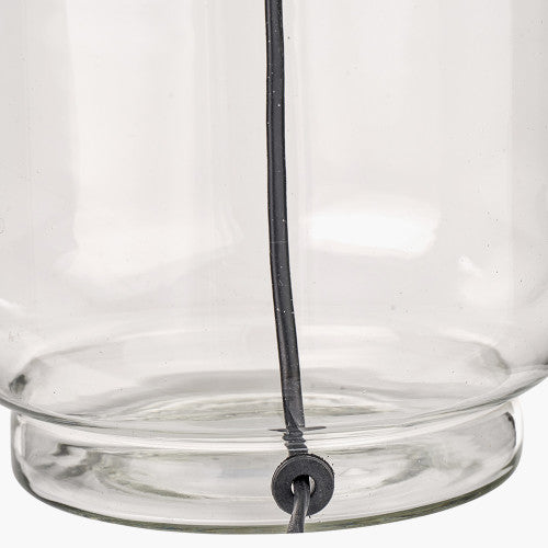 Josie Clear Glass and Antique Brass Metal Large Table Lamp Base