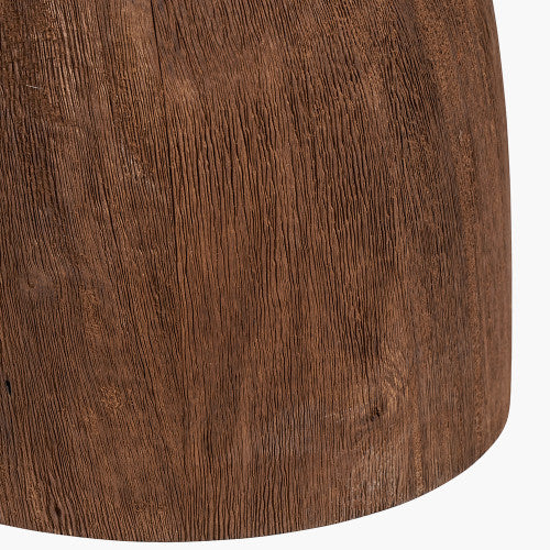 Corella Table Lamp Base- Brown/ Black/ Natural Finishes Mango Wood- Curved