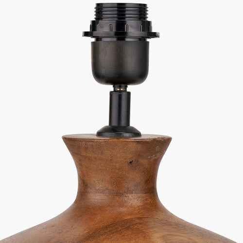 Kiah Table Lamp Base Mango Wood- Brown/ Natural Finish