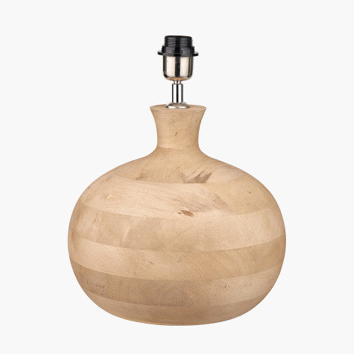 Kiah Table Lamp Base Mango Wood- Brown/ Natural Finish