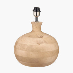 Kiah Table Lamp Base Mango Wood- Brown/ Natural Finish