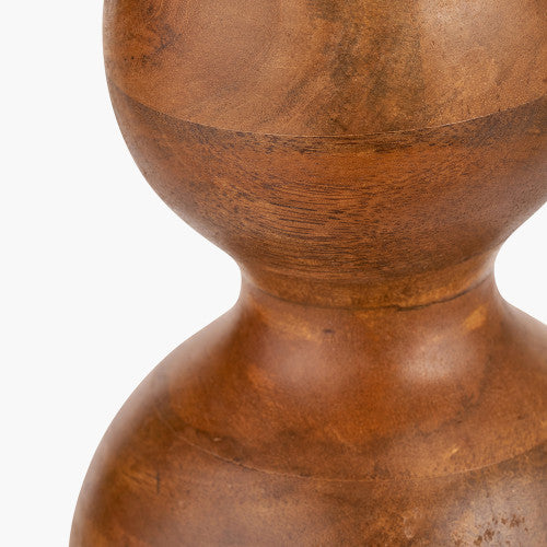 Nyari Table Lamp Base Brown Oiled Finish Mango Wood