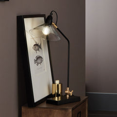 Canton Task/Reading Table Lamp - Black/Brass