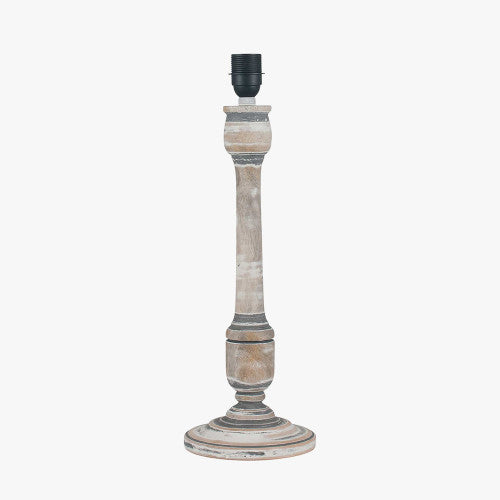 Captiva Black/White Wash Wood Table Lamp  - Base Only