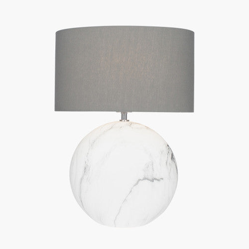 Crestola Marble Effect Ceramic Table Lamp- Small/ Large