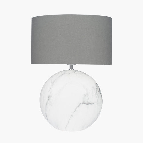 Crestola Marble Effect Ceramic Table Lamp- Small/ Large