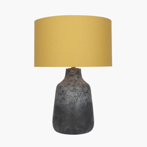 Vulcan Table Lamp Base- Volcanic Effect Grey Stoneware