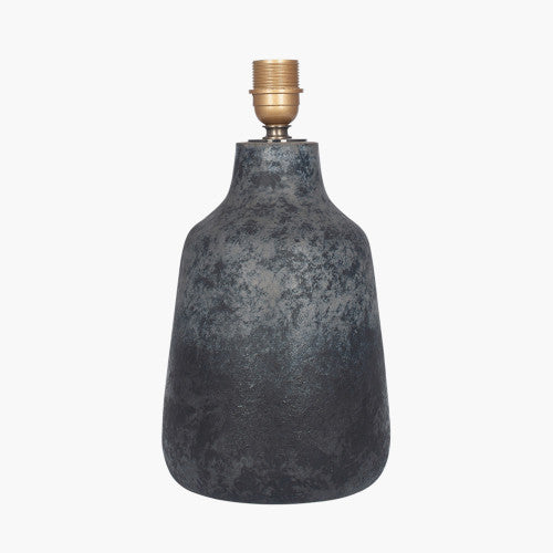 Vulcan Table Lamp Base- Volcanic Effect Grey Stoneware