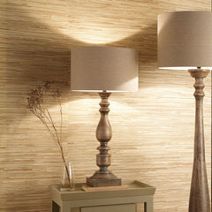 Alia Grey Wash Turned Mango Wood Table Lamp  - Base Only