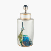 Avas Peacock Tall Silver Ceramic Table Lamp  - Base Only