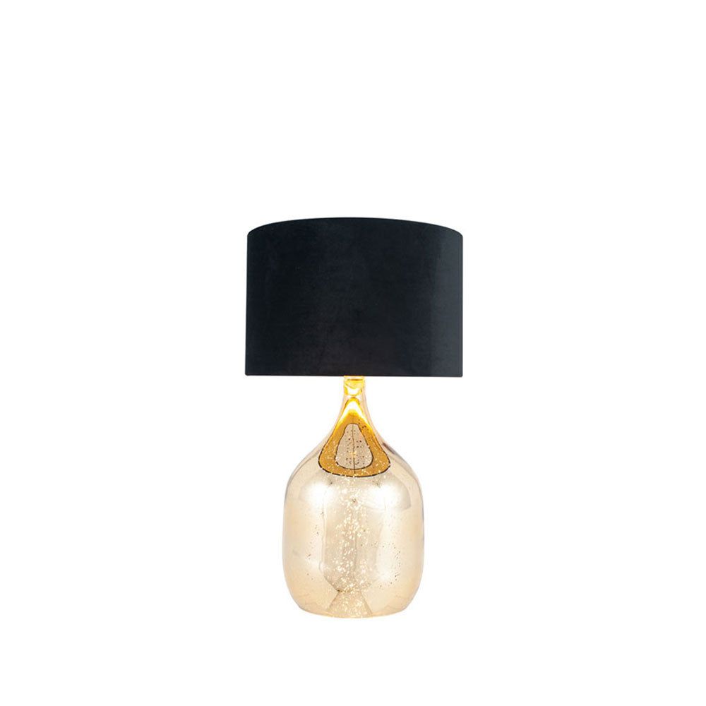 Stellar Champagne Gold Glass Dual Light Table lamp - Cusack Lighting
