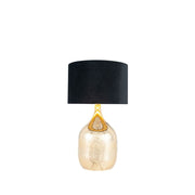 Stellar Champagne Gold Glass Dual Light Table lamp - Cusack Lighting