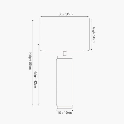 Carrara Marble Effect Ceramic Table Lamp - Small/Large