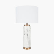 Carrara Marble Effect Ceramic Table Lamp - Small/Large