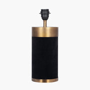 Dempsey Velvet and Antique Gold Metal Table Lamp Base- Black & Red Finishes