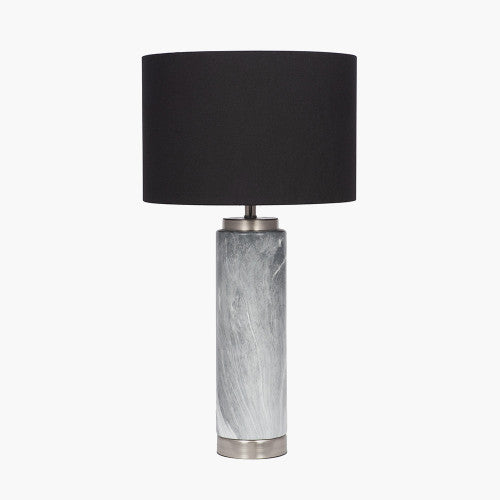Carrara Marble Effect Ceramic Table Lamp - Small/Large