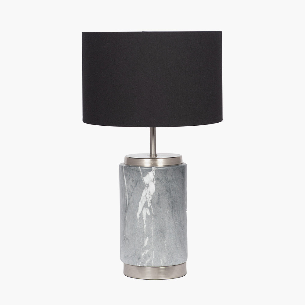 Carrara Marble Effect Ceramic Table Lamp - Small/Large