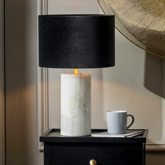 Kiorini Marble Table Lamp Base Only- Green & White