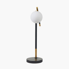 Witham White Orb and Black Metal Table Lamp