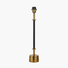Antoine Black Croc and Antique Brass Metal Table Lamp  - Base Only