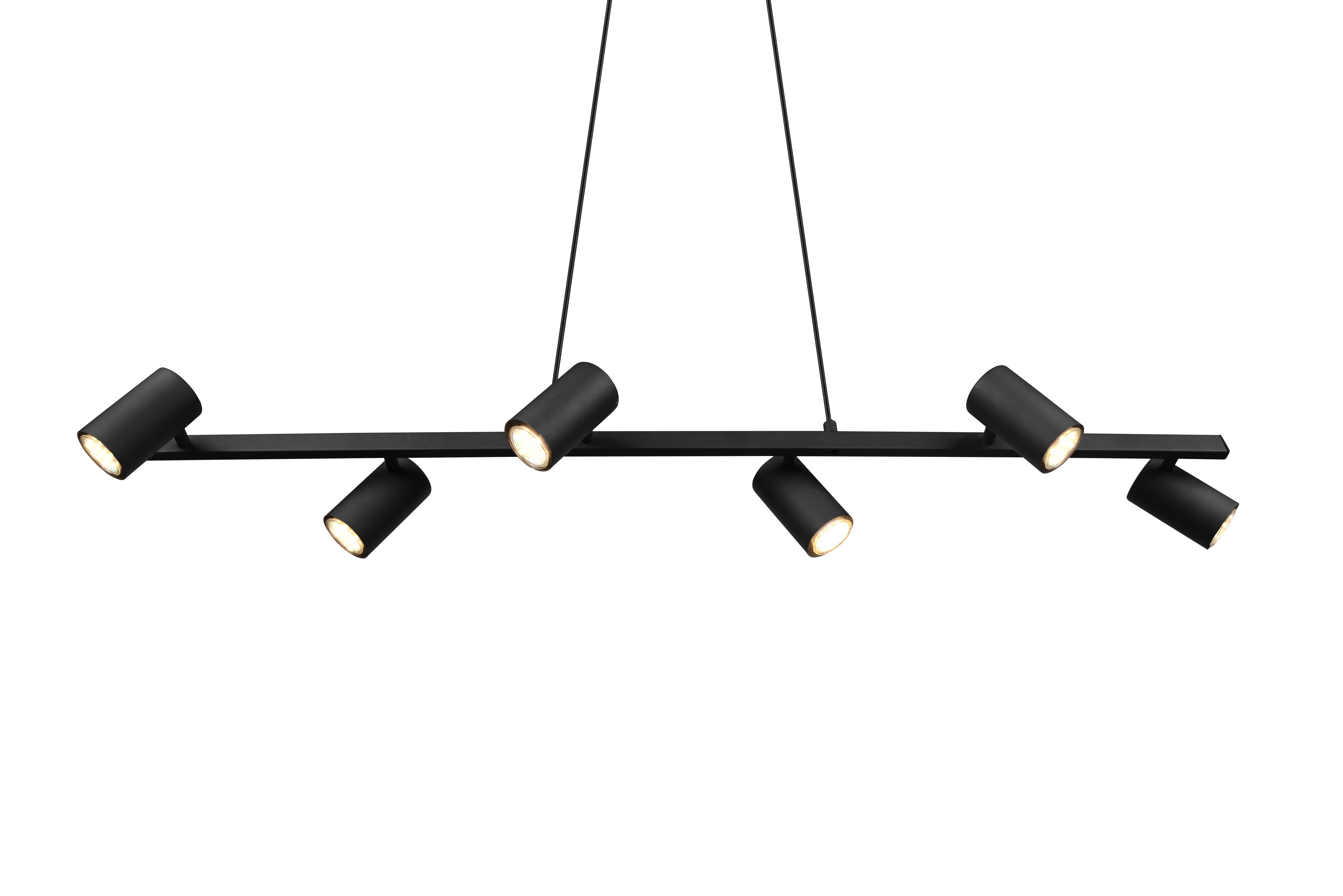 Marley 6Lt Hanging Lamp - Matt BlackFinish