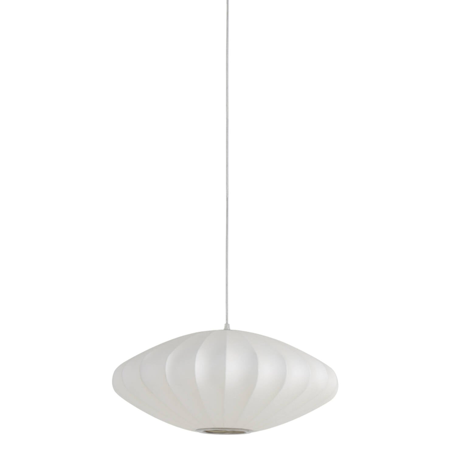 Fay Hanging Shade Light - White/ Brown Finish