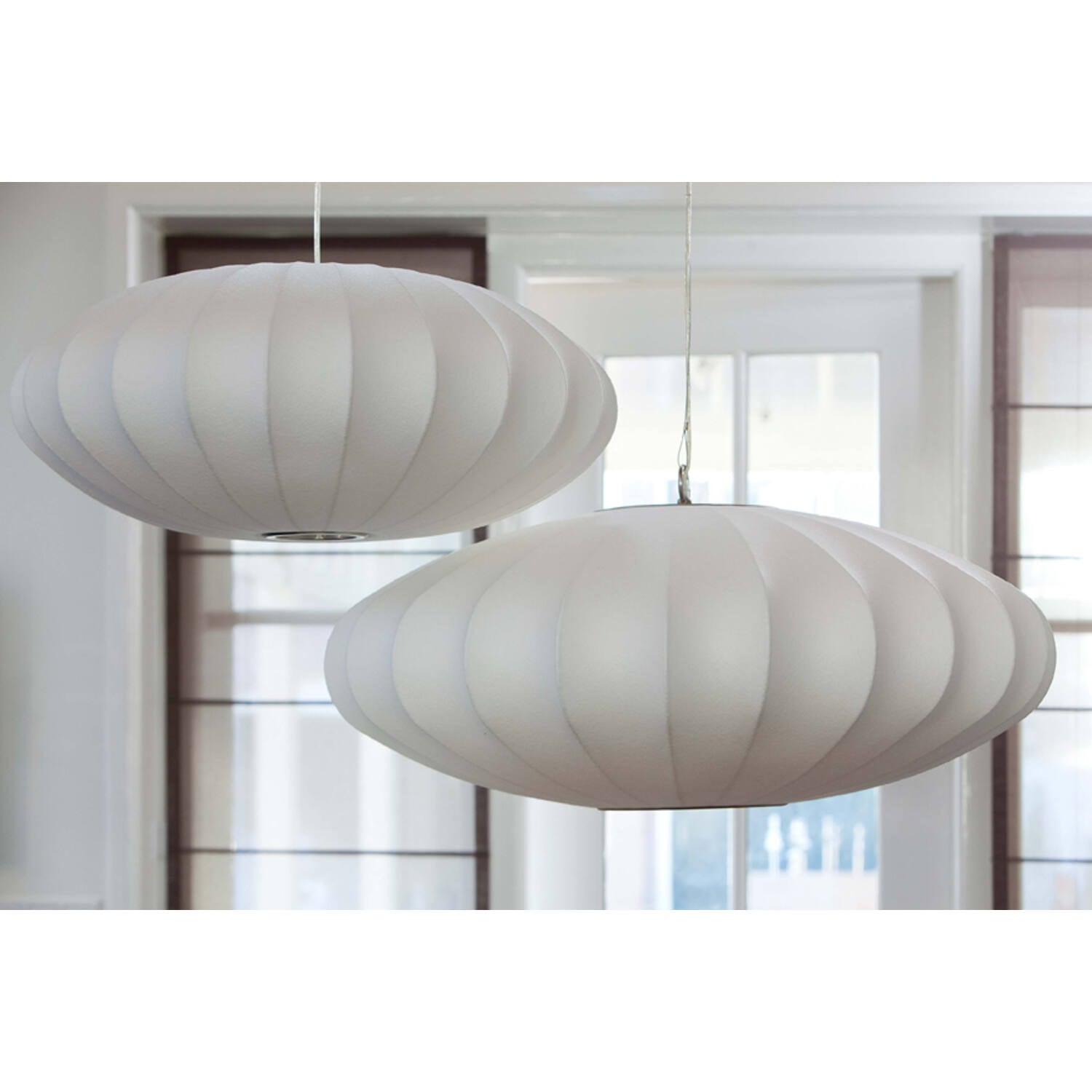 Fay Hanging Shade Light - White/ Brown Finish