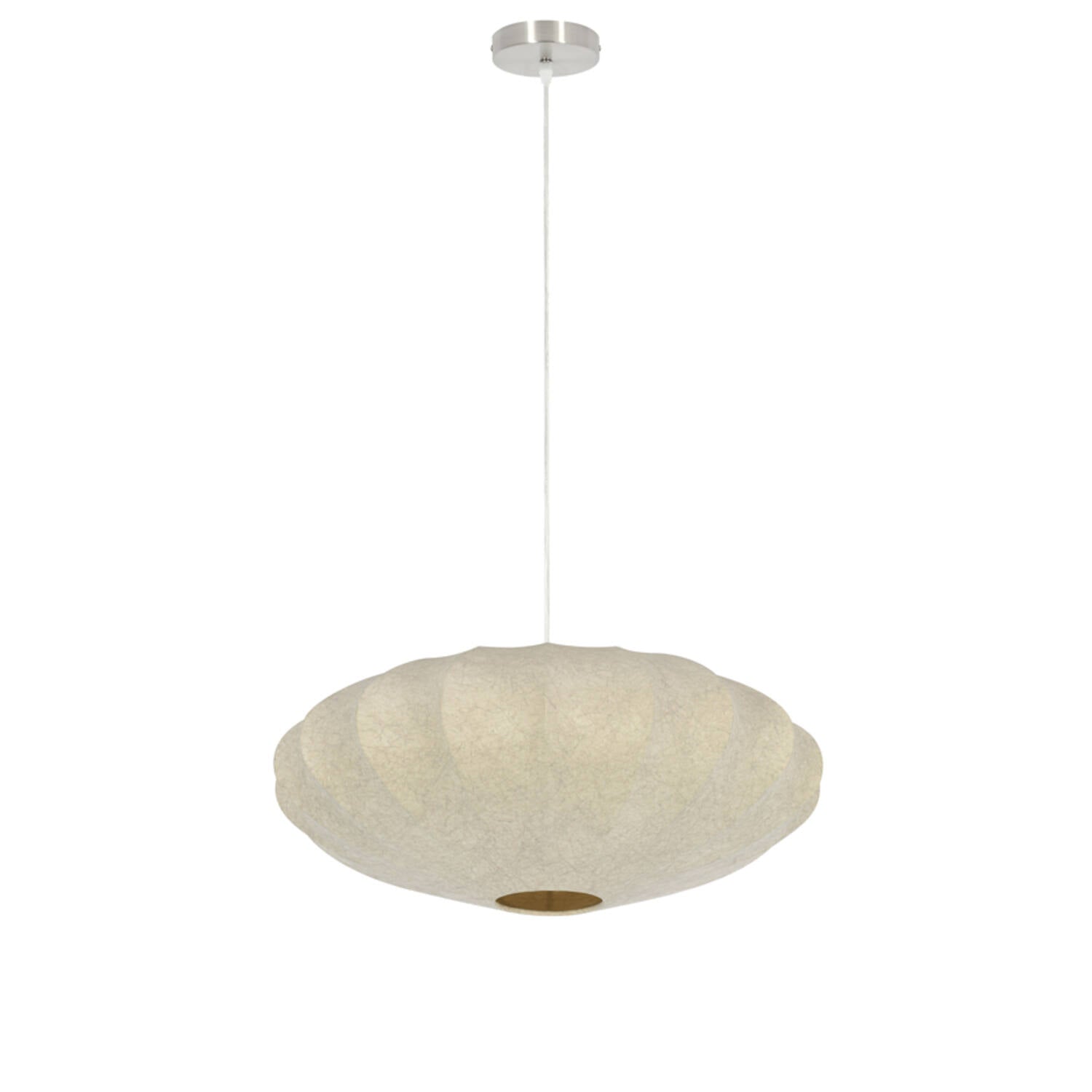 Fay Hanging Shade Light - White/ Brown Finish