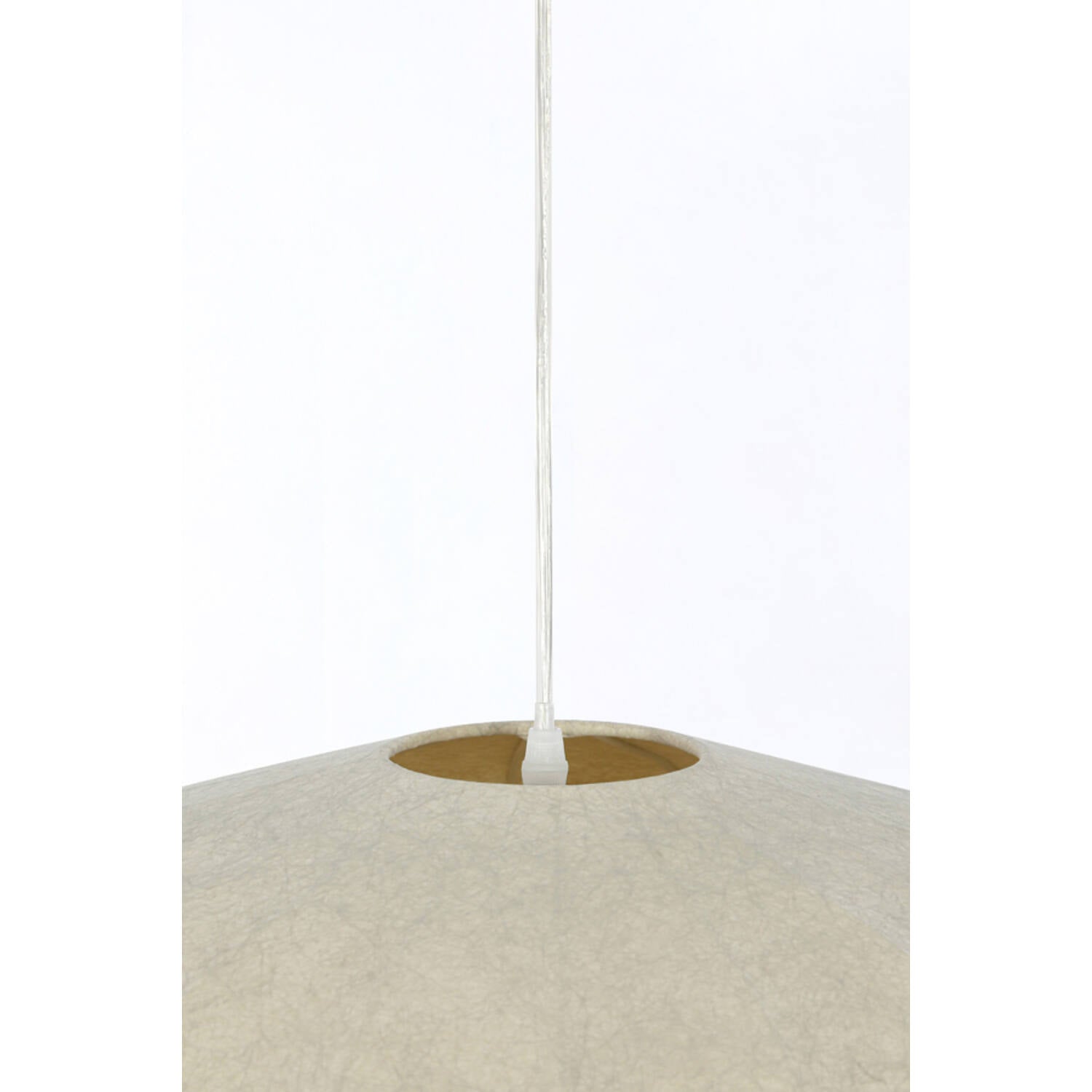 Fay Hanging Shade Light - White/ Brown Finish