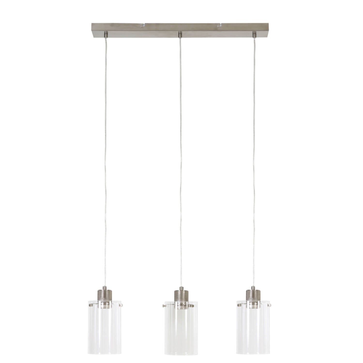 Vancouver 3Lt Hanging Lamp - Nickel/Black