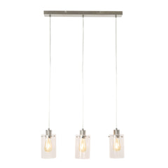 Vancouver 3Lt Hanging Lamp - Nickel/Black